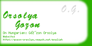 orsolya gozon business card